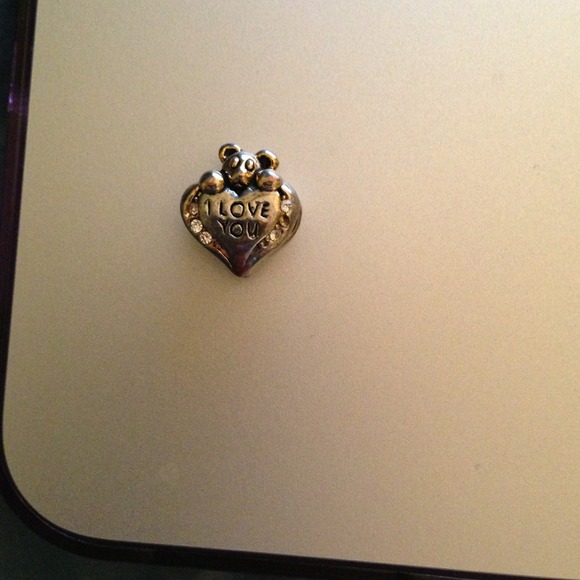 I love you heart w/ bear charm