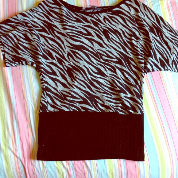 Zebra print top