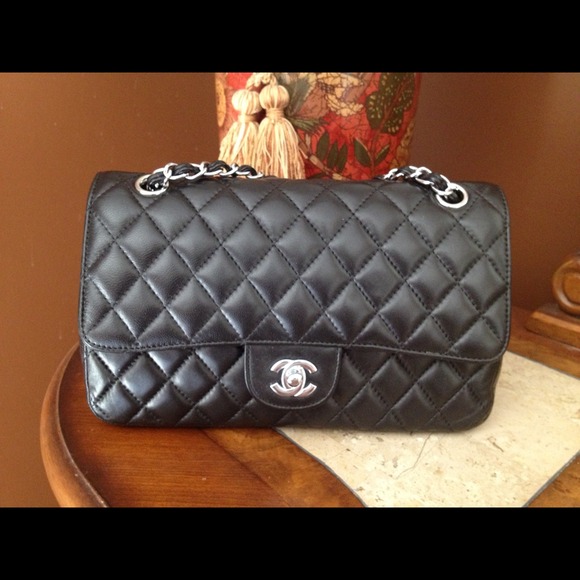 SOLD~Authentic Chanel small 2.55 black chanel