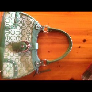 Beautiful green and orange purse from NYC