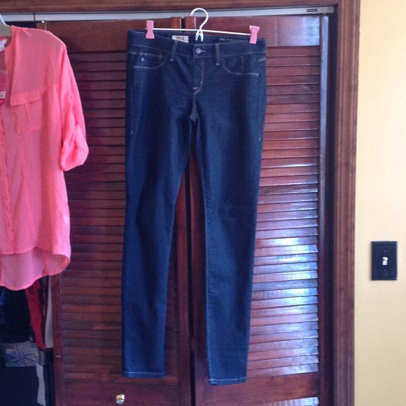 Designer " dark denim skinny jeans