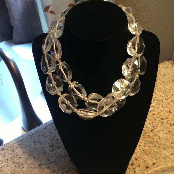 SOLD!!!! Banana Republic clear stone necklace - Picture 1 of 1