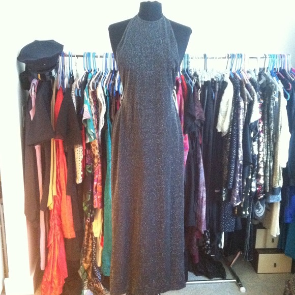 SOLD A.B.S. Sparkle Maxi Halter Maxi Vintage