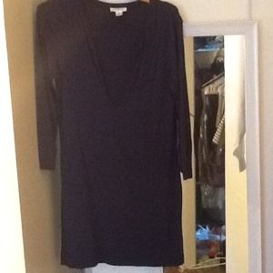Navy blue deep v tunic
