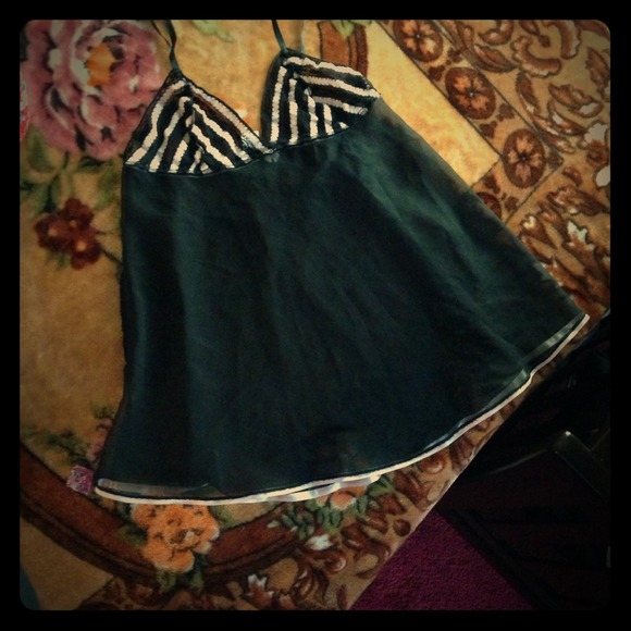 Pink and black lingerie blouse