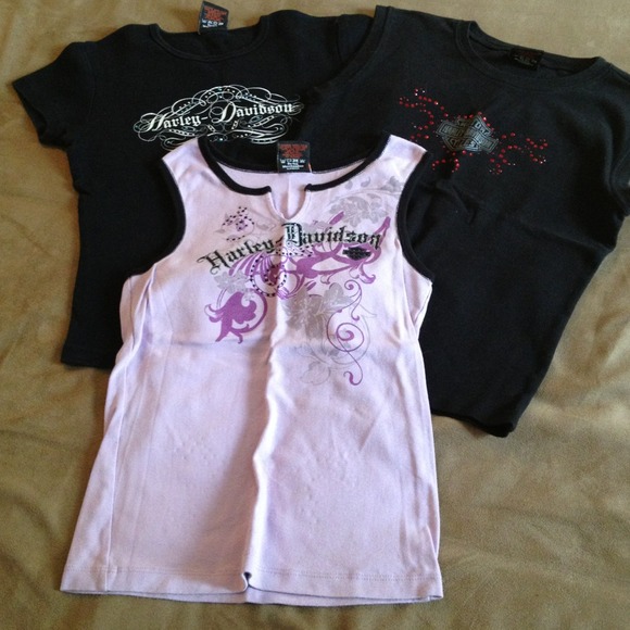 Lot of 3 Harley Davidson tops!