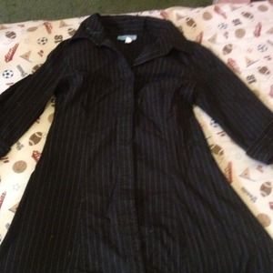 Black pinstripe dress shirt