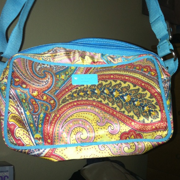 Etro Profumi Paisley Aqua Color Shoulder Bag