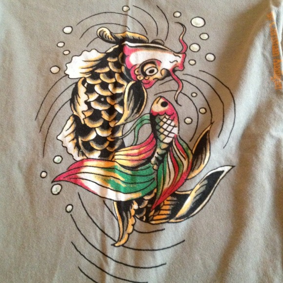 Ed Hardy koi fish design tee!