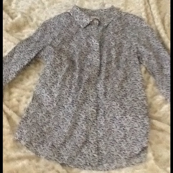 JCrew Perfect Shirt Small Navy Print