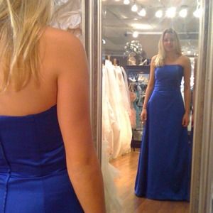 Royal blue gown