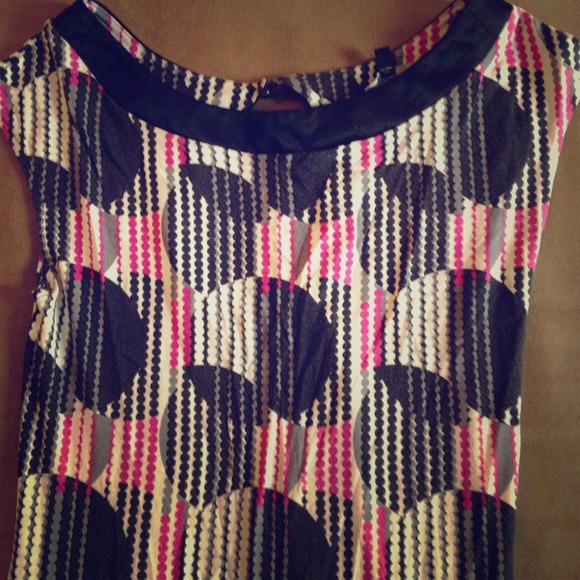 Express geometric print tunic dress.