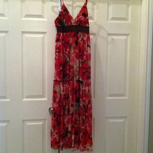 Adorable Hot Pink and Brown Dress