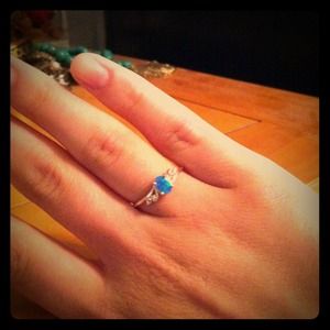 Blue opal ring