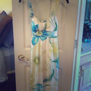 Size 7 floral chiffon sundress, worn three times