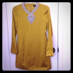 Bird by Juicy Couture Mustard Yellow silk dress