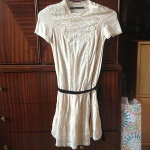Zara lace ivory tunic