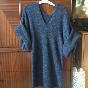 BCBG kimono style blue sweater dress/tunic