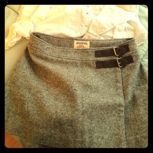 Who.A.U new brand-Half plain half pleated skirt