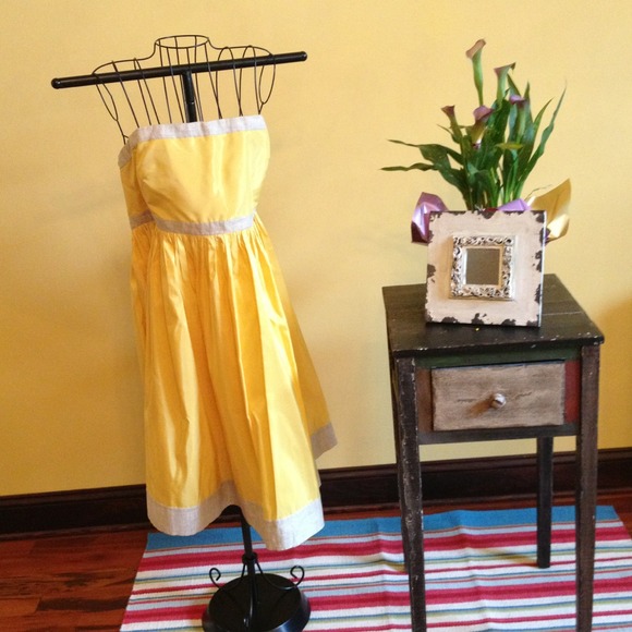 J. Crew strapless 100% silk "Playa" dress, size 12