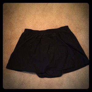 Black swim skirt