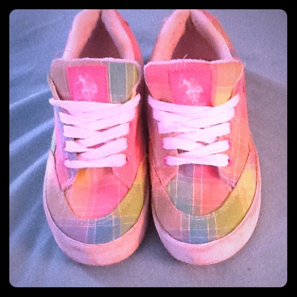 U.S. Polo Assn. Rainbow Plaid Tennis Shoes