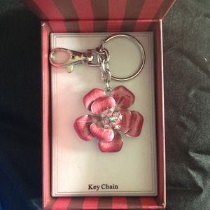 Pink flower Key chain