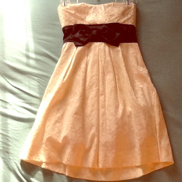 Charlotte Russe Dress;Embroidery & Black Satin Bow
