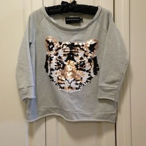 Sequin tiger sweatshirt