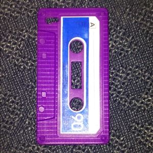 Purple cassette tape case