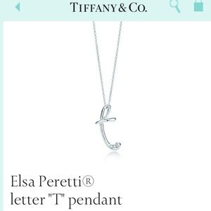 SOLD!Tiffany&Co Diamond Elsa Peretti Letter T
