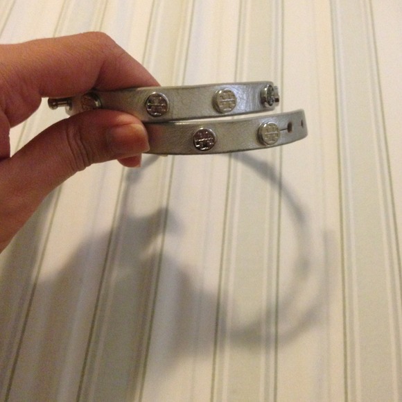 Tory Burch Wrap Bracelets Bundle silver and black