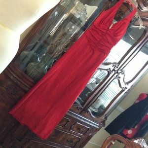 Red Halter Gown prom
