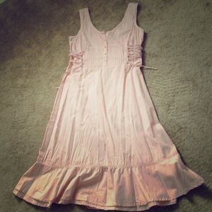 Tea length Pale Pink Dress