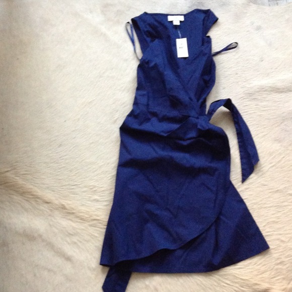 Ann Taylor blue wrap dress