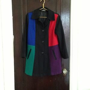 Vintage colorblock coat