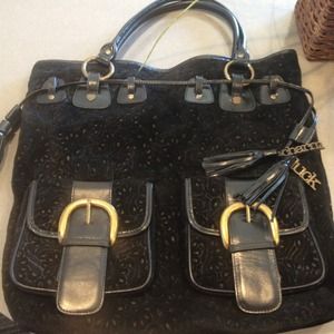 PULLED-- Luck & charm suede tote