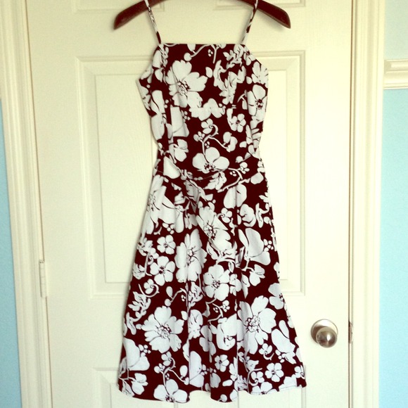 Floral Black and White Sundress