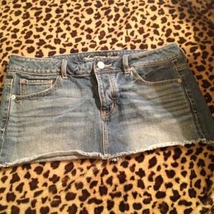 American eagle denim mini skirt