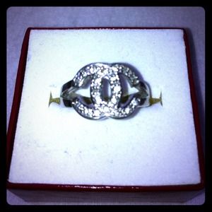 Chanel sterling n diamond ring