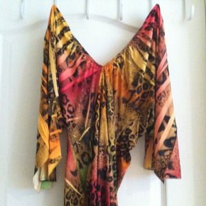 Colorful leopard print dress. Great Buy!