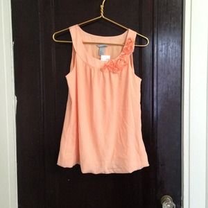 NWT H&M peach rosette top