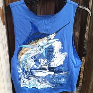 cropped Guy Harvey tank