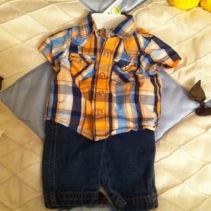 Newborn Button down & Jeans