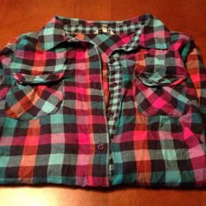 Multicolored plaid tunic