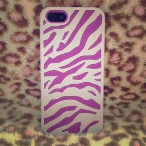 New Zebra pattern hard/silicone case for iphone 5!