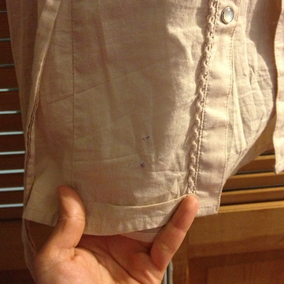 Tan Button Up - Picture 3 of 3