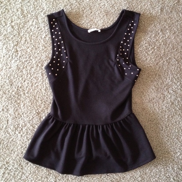 Tops - Studded Peplum Top *NEW*