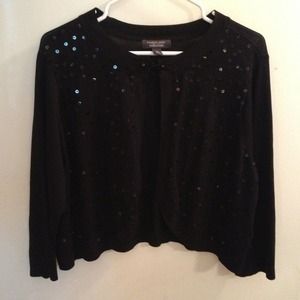 Black sequins bolero jacket/sweater