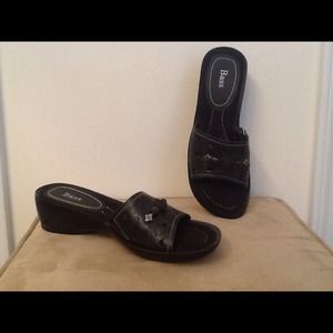 Bass leather sandals - black